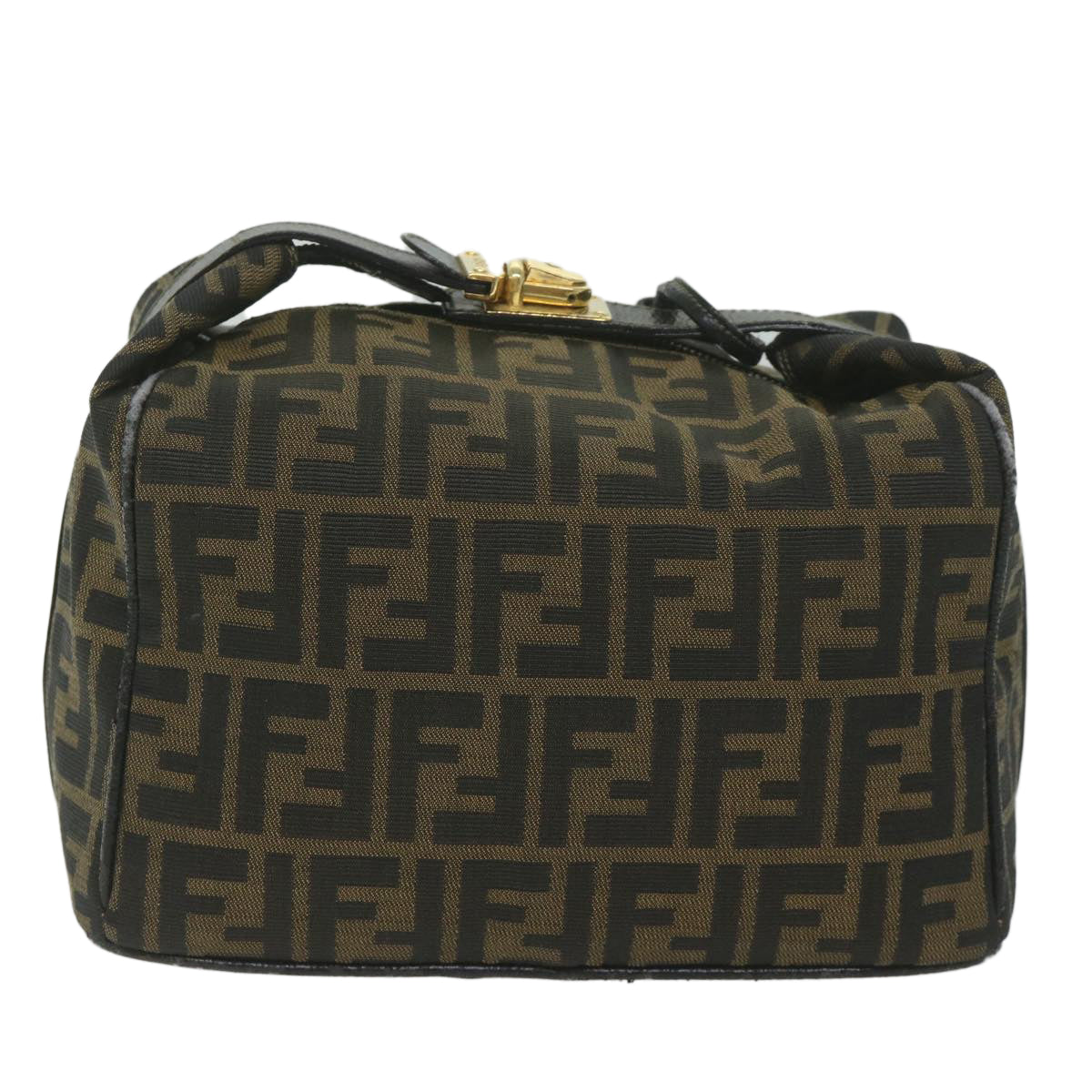 FENDI Zucca Canvas Vanity Cosmetic Pouch Black Brown61795