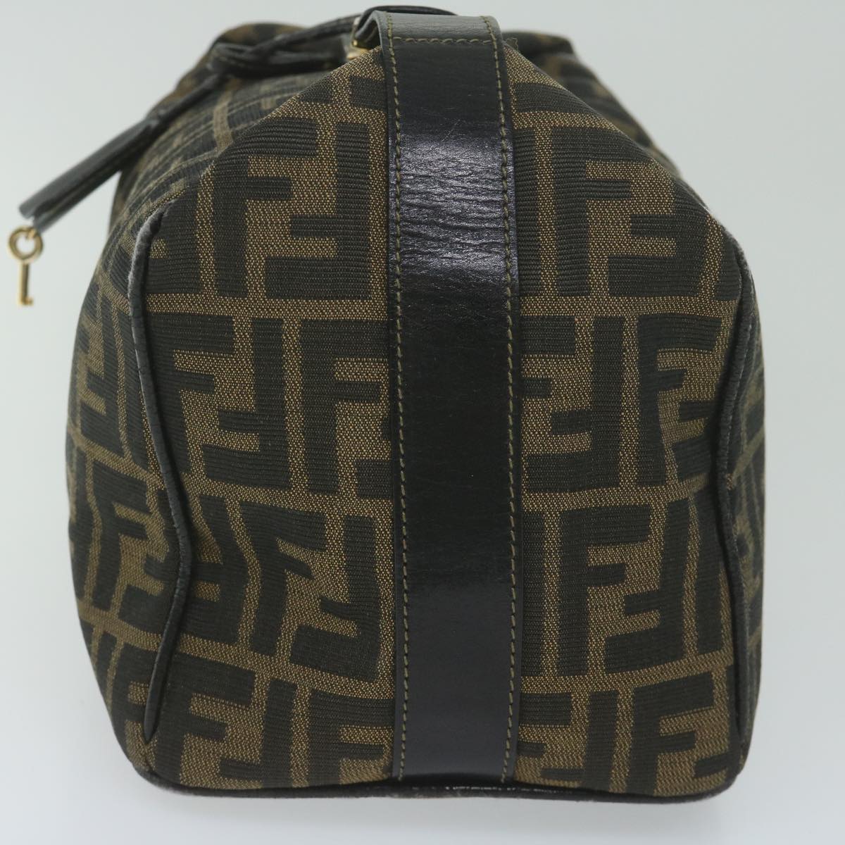FENDI Zucca Canvas Vanity Cosmetic Pouch Black Brown61795