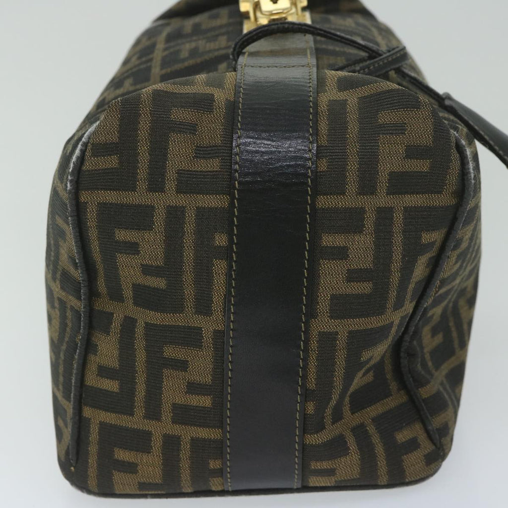 FENDI Zucca Canvas Vanity Cosmetic Pouch Black Brown61795