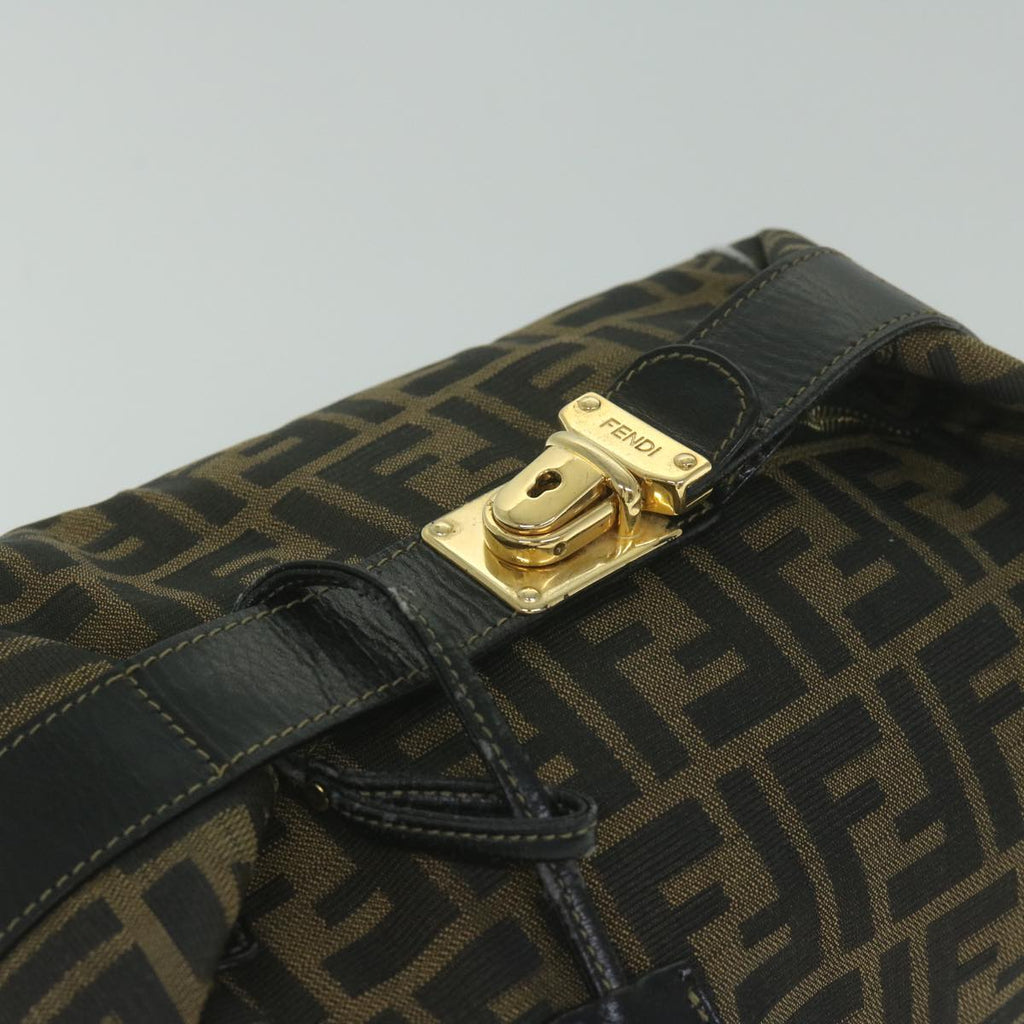 FENDI Zucca Canvas Vanity Cosmetic Pouch Black Brown61795