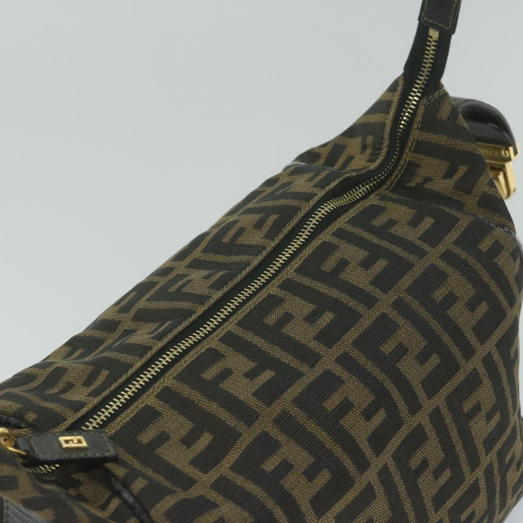 FENDI Zucca Canvas Vanity Cosmetic Pouch Black Brown61795