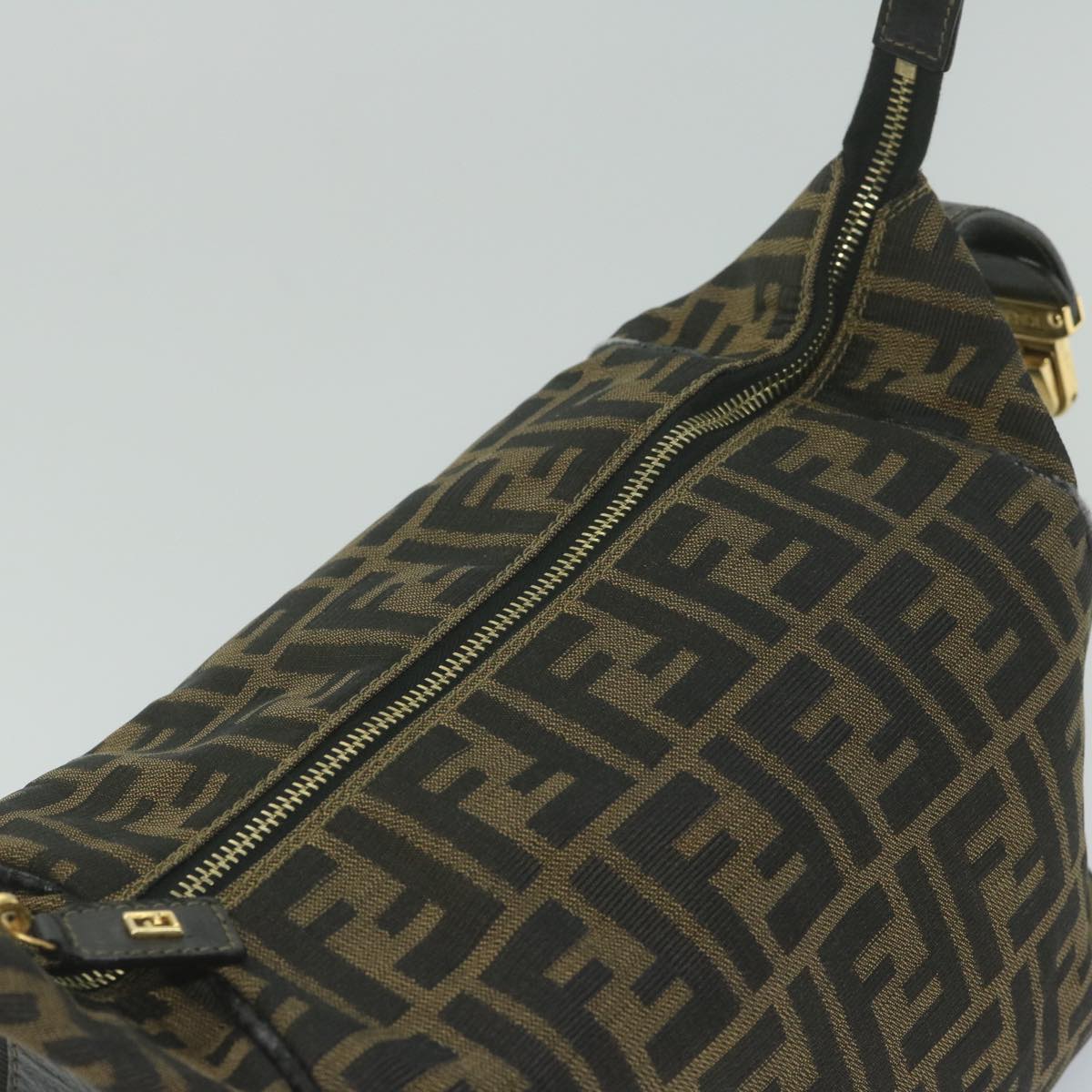 FENDI Zucca Canvas Vanity Cosmetic Pouch Black Brown61795