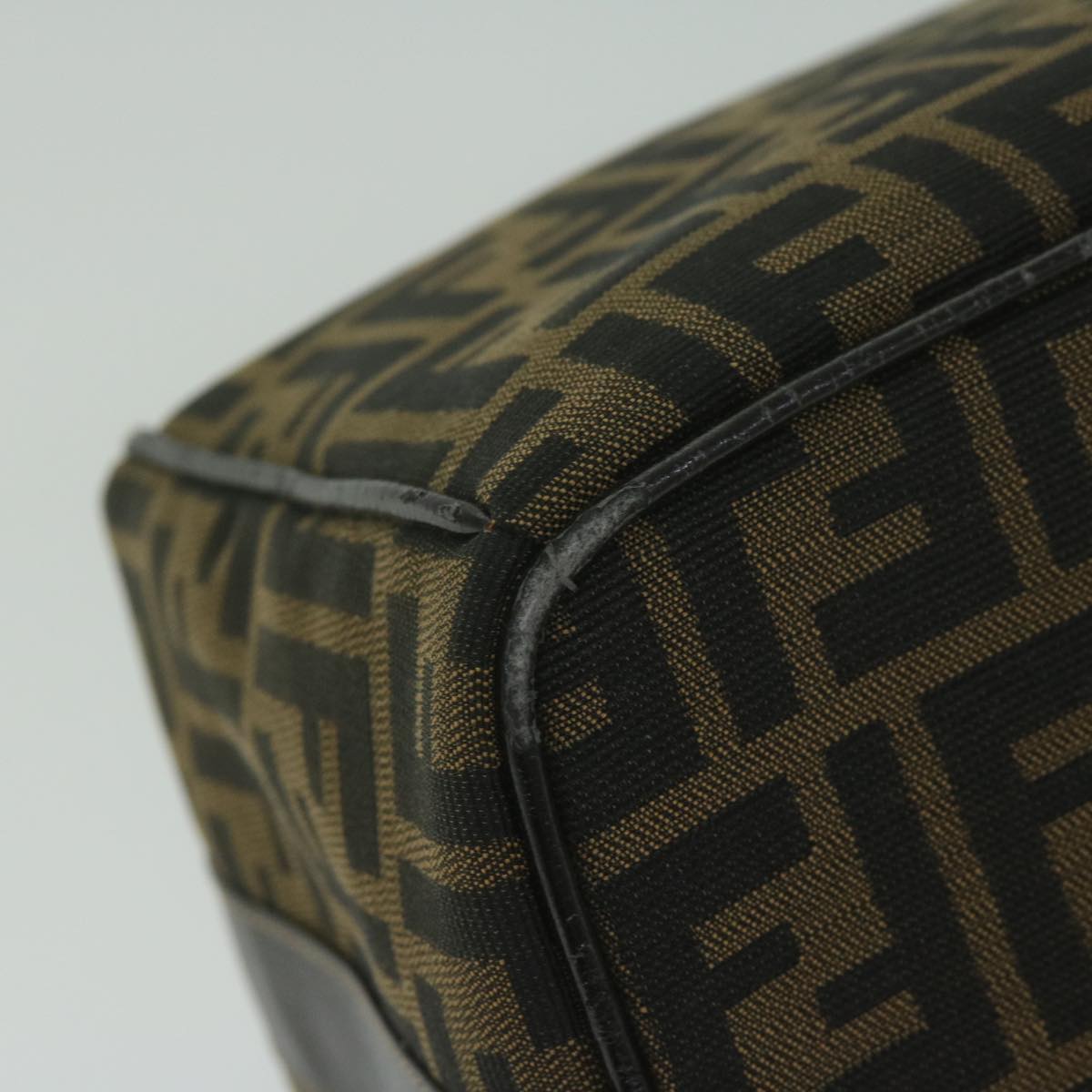 FENDI Zucca Canvas Vanity Cosmetic Pouch Black Brown61796