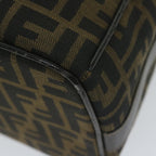 FENDI Zucca Canvas Vanity Cosmetic Pouch Black Brown61796