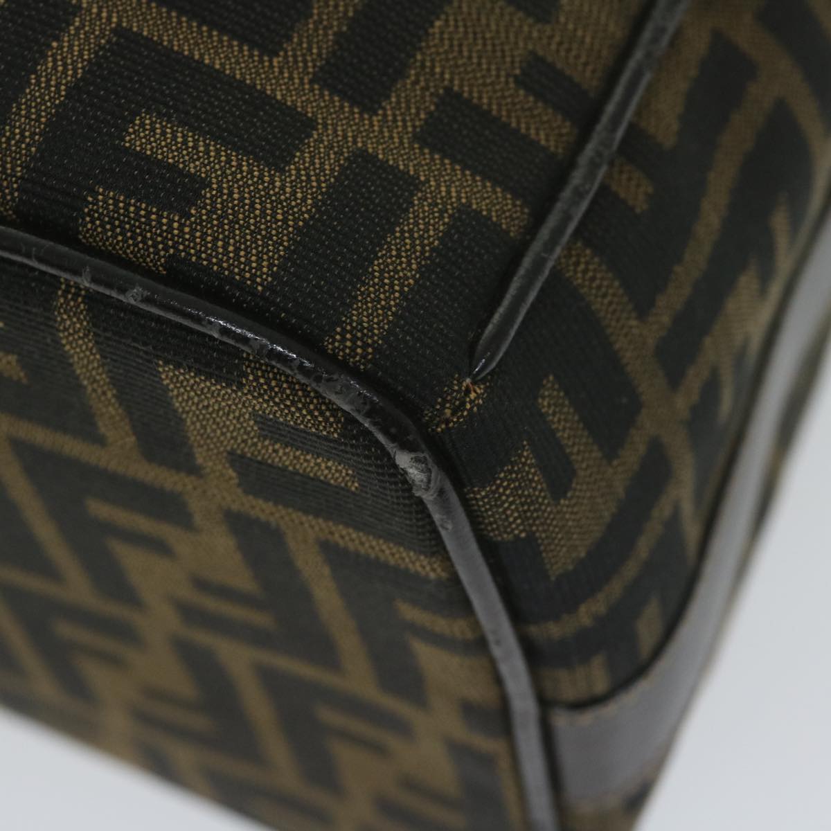 FENDI Zucca Canvas Vanity Cosmetic Pouch Black Brown61796