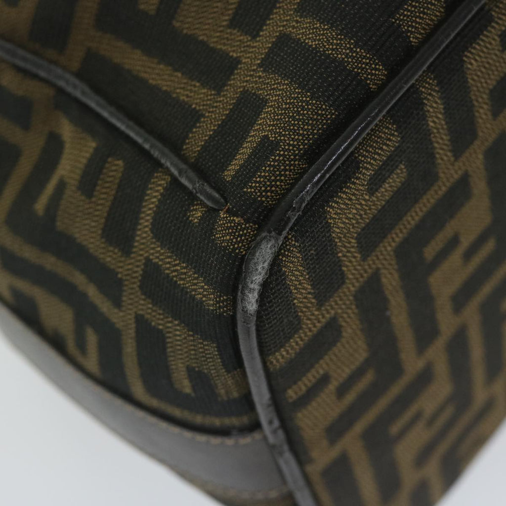 FENDI Zucca Canvas Vanity Cosmetic Pouch Black Brown61796