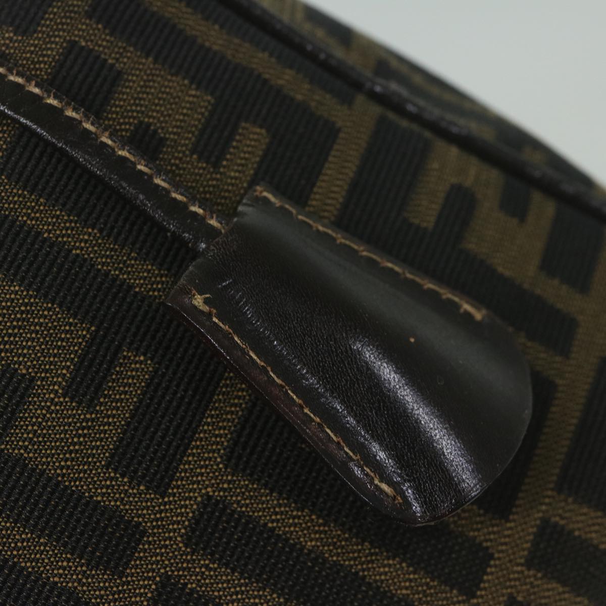 FENDI Zucca Canvas Vanity Cosmetic Pouch Black Brown61796