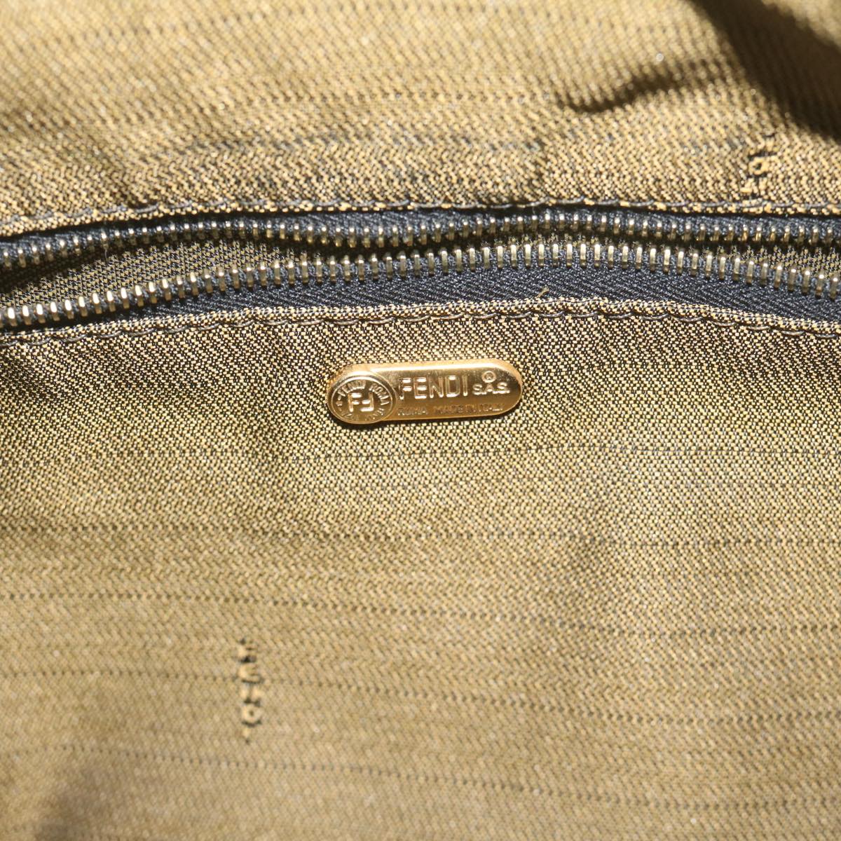 FENDI Zucca Canvas Vanity Cosmetic Pouch Black Brown61796