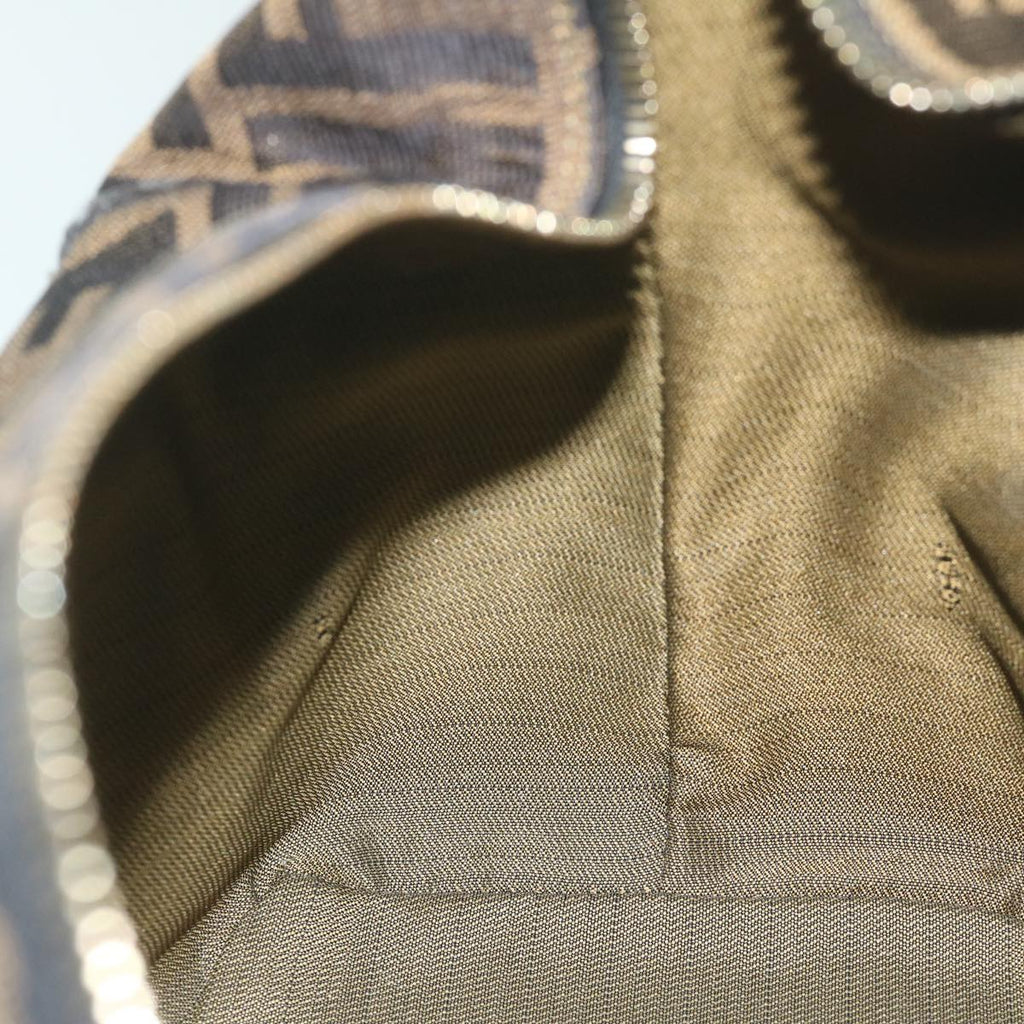 FENDI Zucca Canvas Vanity Cosmetic Pouch Black Brown61796