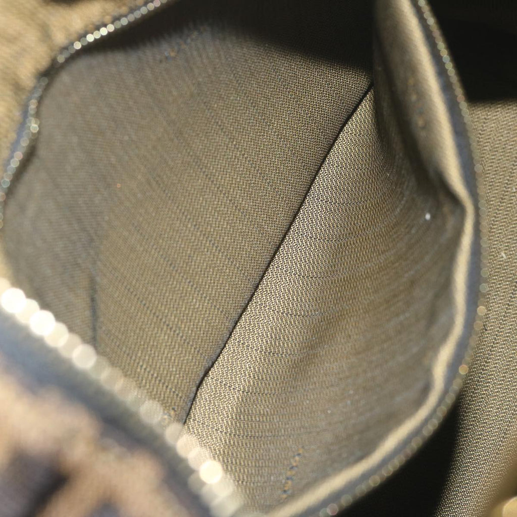 FENDI Zucca Canvas Vanity Cosmetic Pouch Black Brown61796