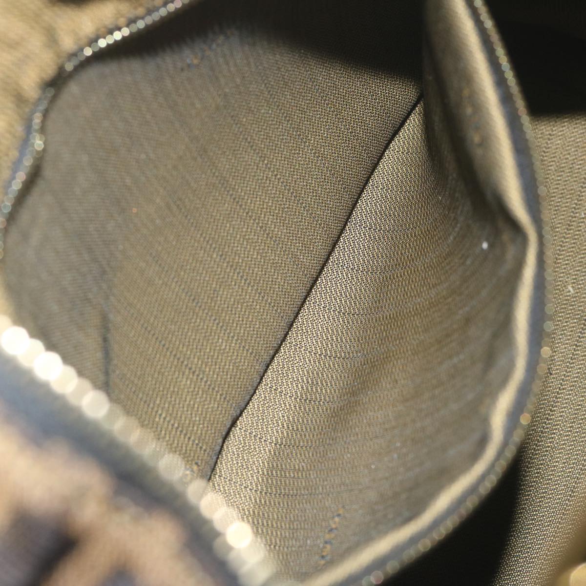 FENDI Zucca Canvas Vanity Cosmetic Pouch Black Brown61796