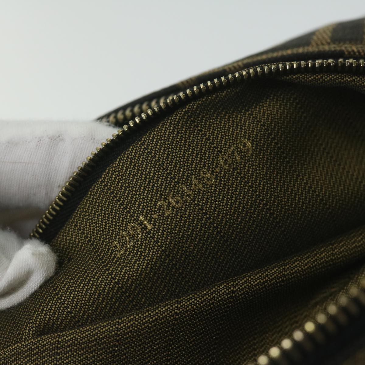 FENDI Zucca Canvas Vanity Cosmetic Pouch Black Brown61796