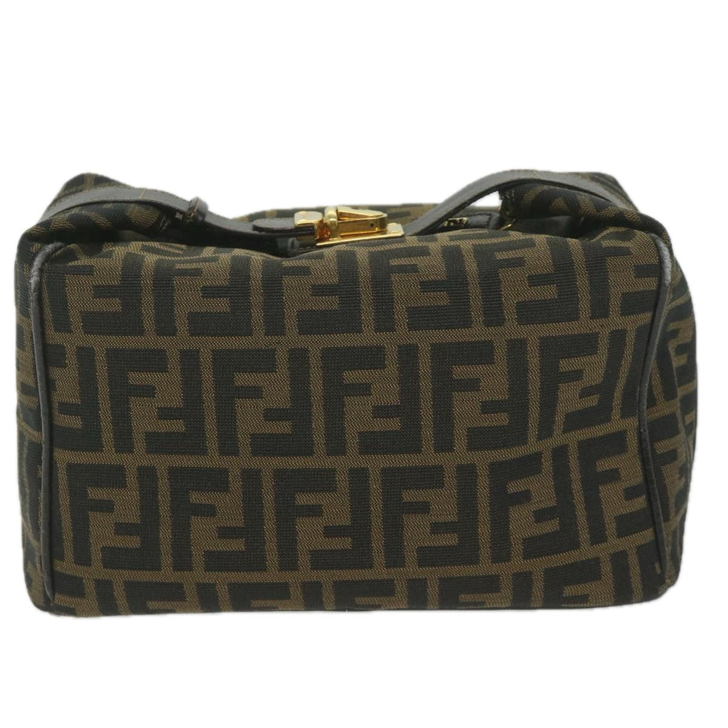 FENDI Zucca Canvas Vanity Cosmetic Pouch Black Brown61796