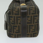 FENDI Zucca Canvas Vanity Cosmetic Pouch Black Brown61796