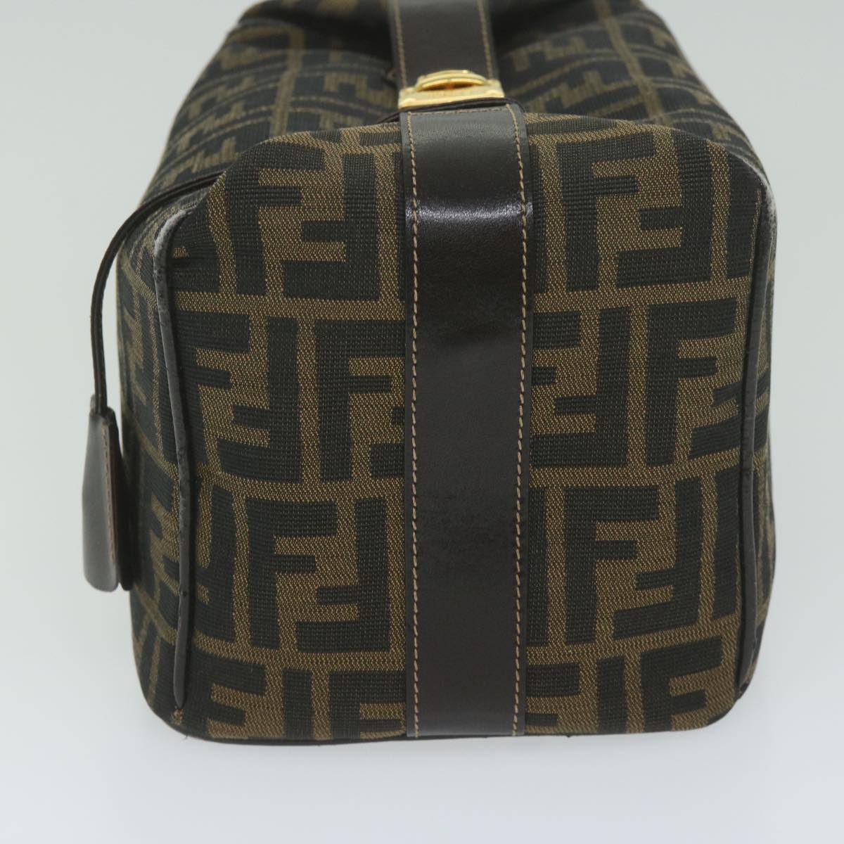 FENDI Zucca Canvas Vanity Cosmetic Pouch Black Brown61796