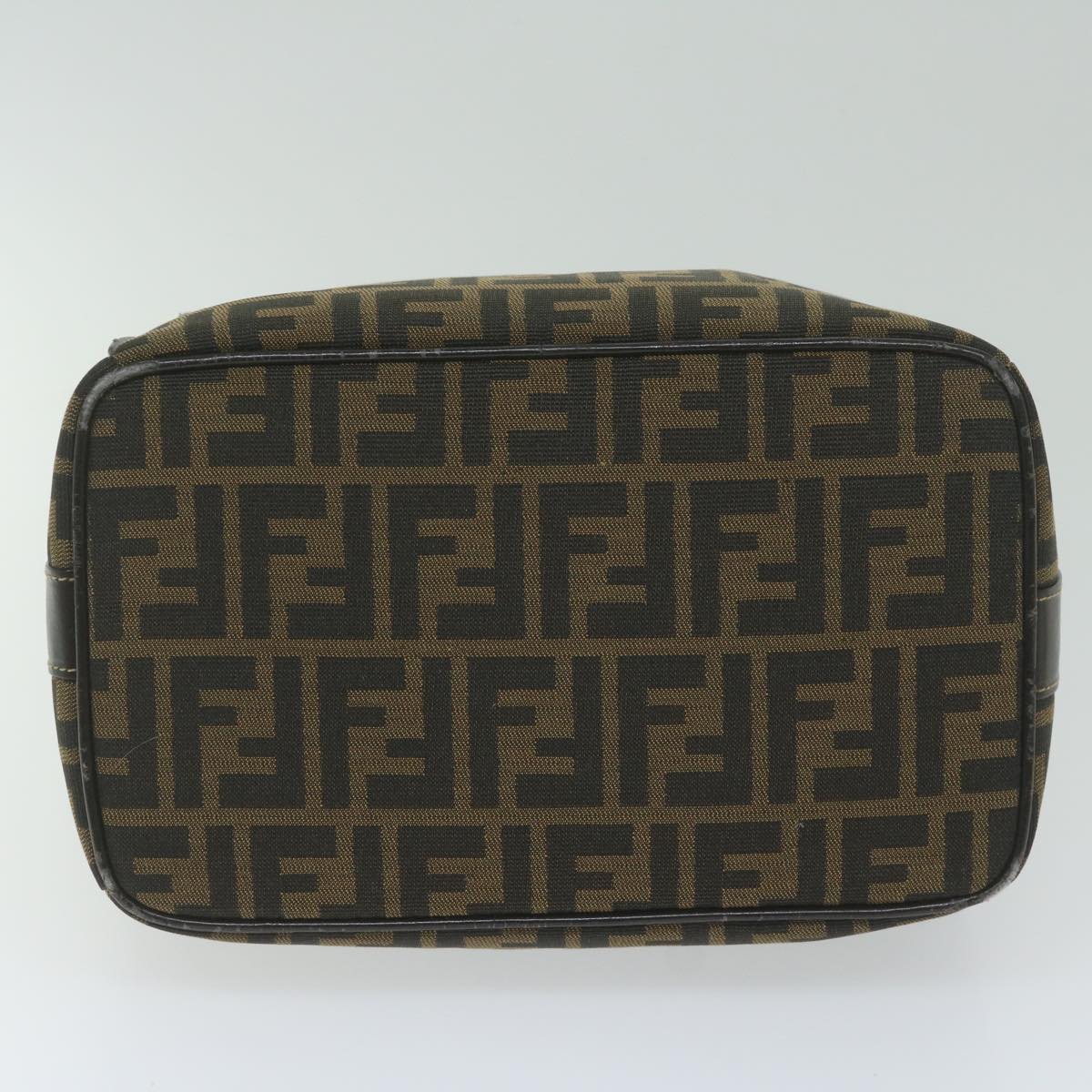 FENDI Zucca Canvas Vanity Cosmetic Pouch Black Brown61796