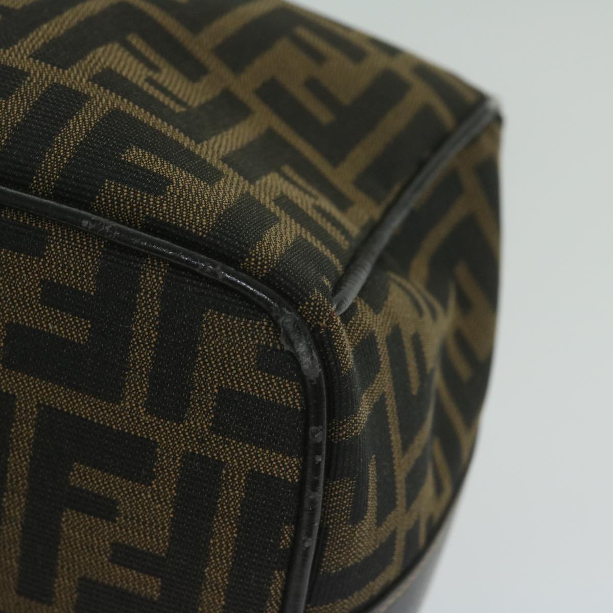 FENDI Zucca Canvas Vanity Cosmetic Pouch Black Brown61796