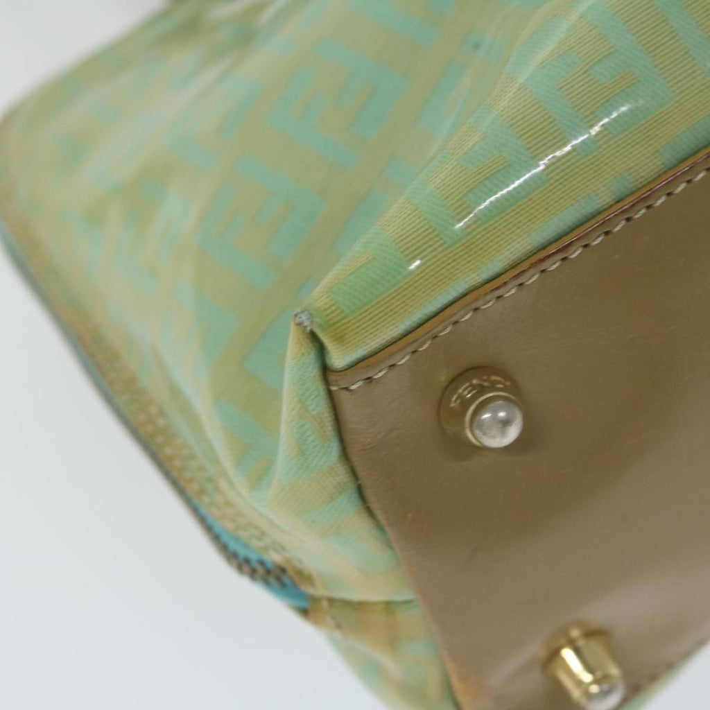 FENDI Zucchino Canvas Hand Bag Enamel Light Blue61798