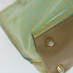 FENDI Zucchino Canvas Hand Bag Enamel Light Blue61798