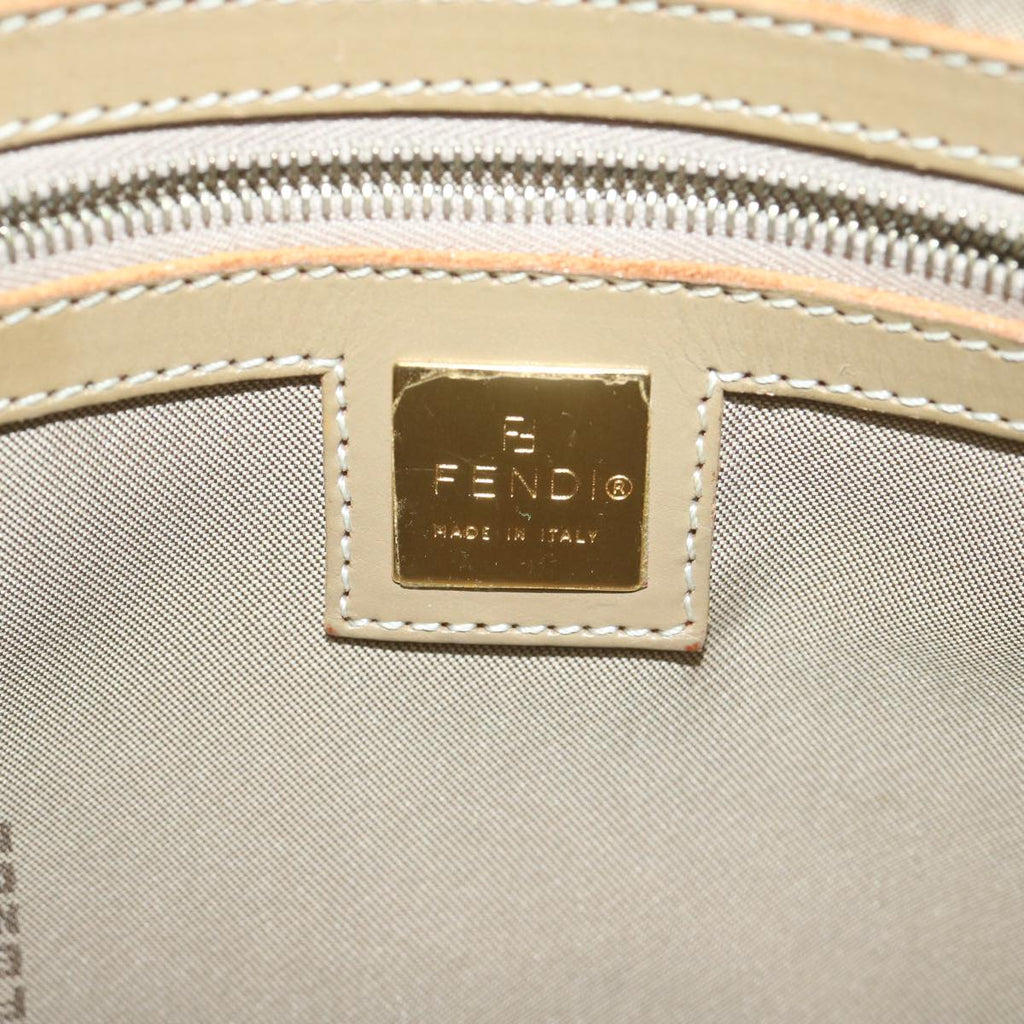 FENDI Zucchino Canvas Hand Bag Enamel Light Blue61798