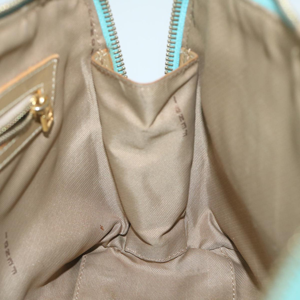 FENDI Zucchino Canvas Hand Bag Enamel Light Blue61798