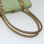 FENDI Zucchino Canvas Hand Bag Enamel Light Blue61798