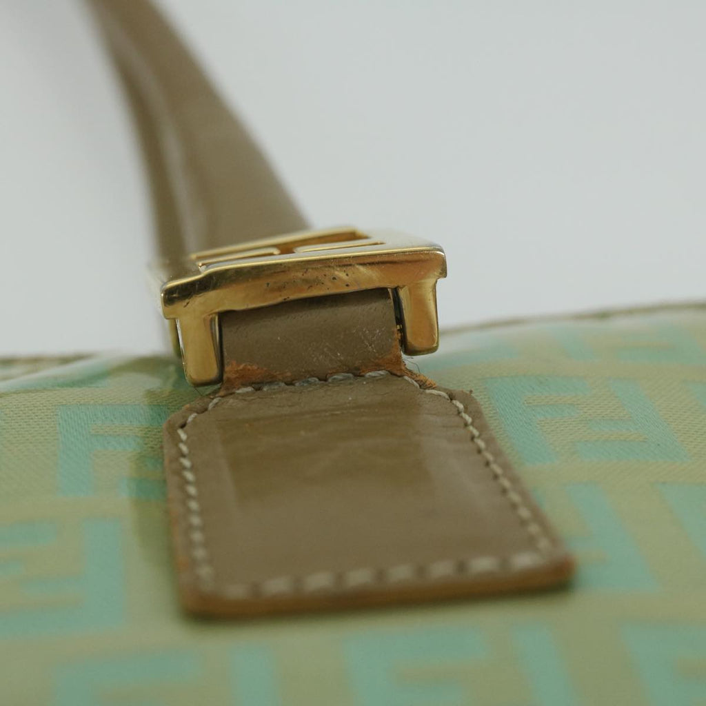 FENDI Zucchino Canvas Hand Bag Enamel Light Blue61798