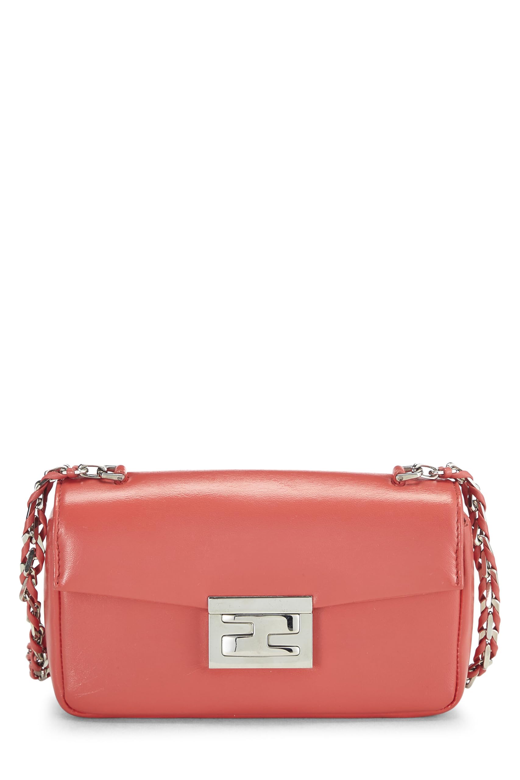 Fendi,  Pink Nappa Leather Be Baguette Mini, Pink
