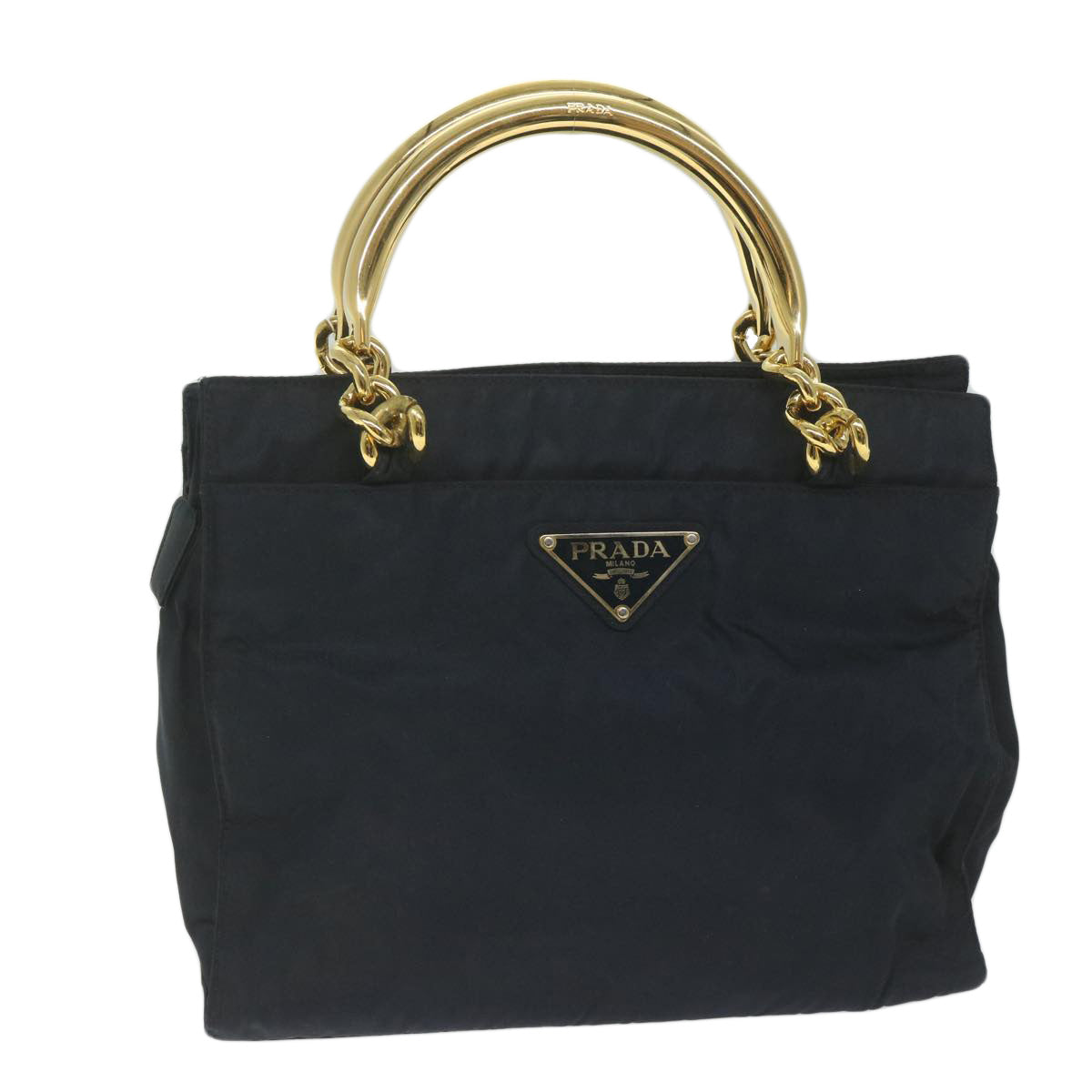 PRADA Hand Bag Nylon Navy  61835