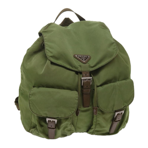 PRADA Backpack Nylon Khaki  61837