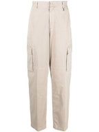 Fendi gabardine cargo straight pants beige