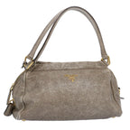 PRADA Tote Bag Leather Beige  61880