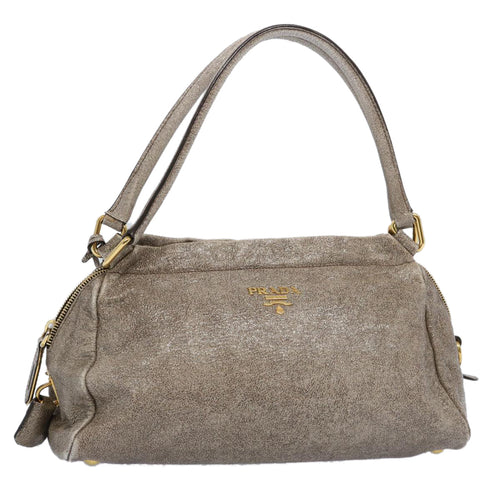 PRADA Tote Bag Leather Beige  61880