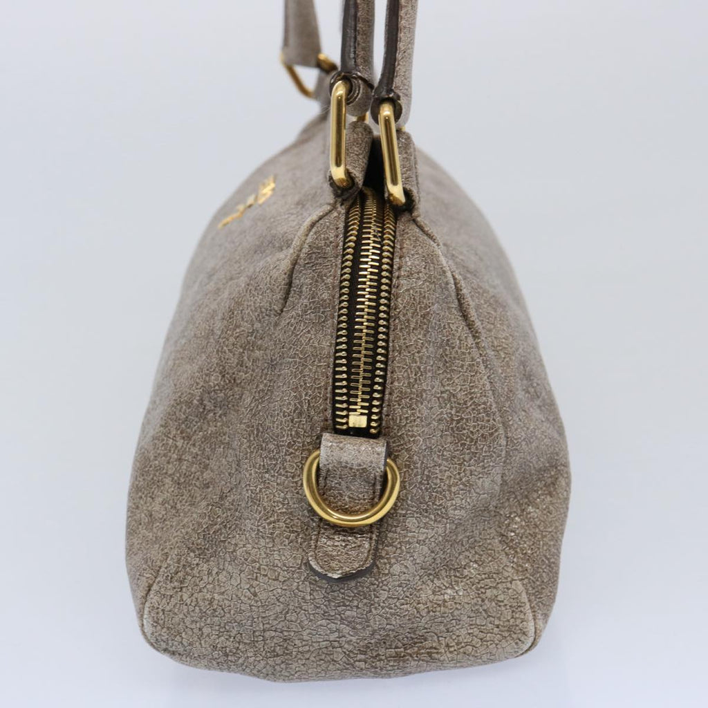 PRADA Tote Bag Leather Beige  61880