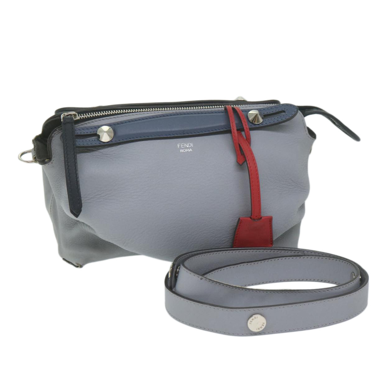 FENDI By The Way Shoulder Bag Leather Gray61939