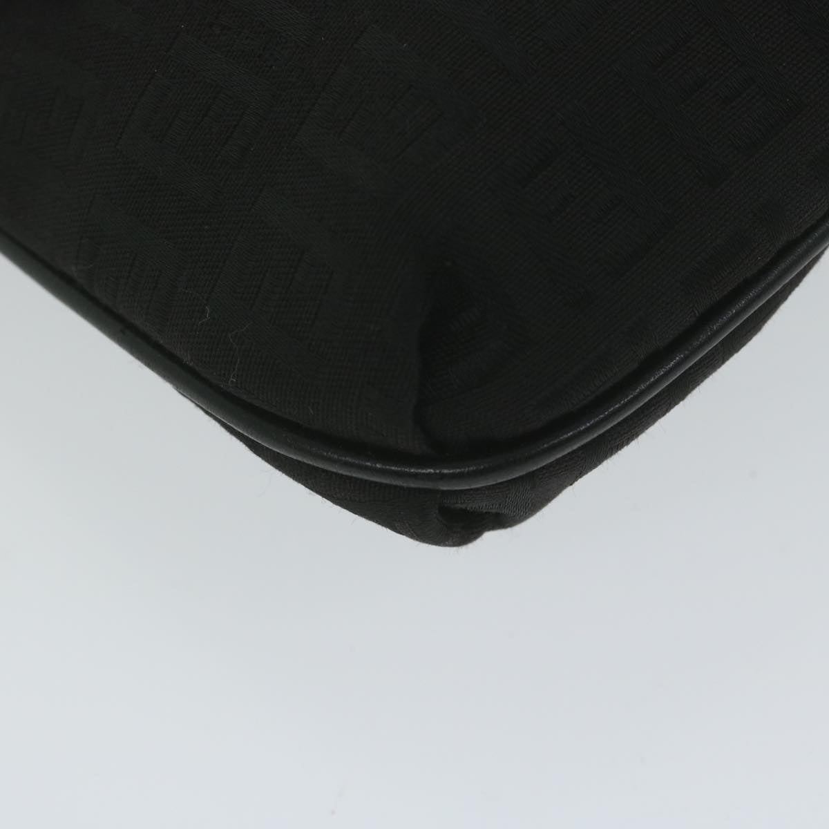 FENDI Zucchino Canvas Shoulder Bag Black61959