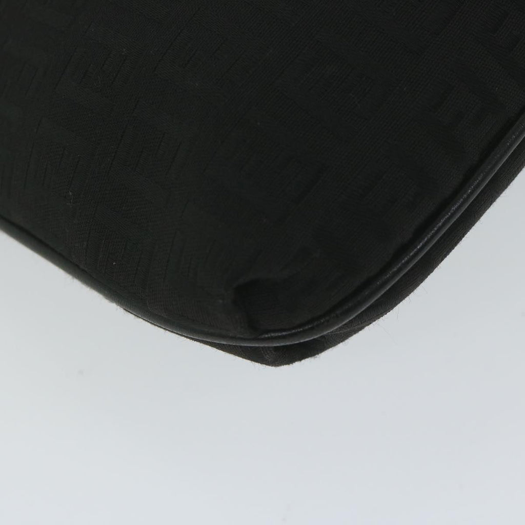 FENDI Zucchino Canvas Shoulder Bag Black61959