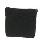 FENDI Zucchino Canvas Shoulder Bag Black61959