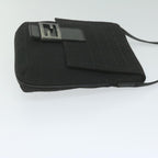 FENDI Zucchino Canvas Shoulder Bag Black61959