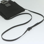 FENDI Zucchino Canvas Shoulder Bag Black61959