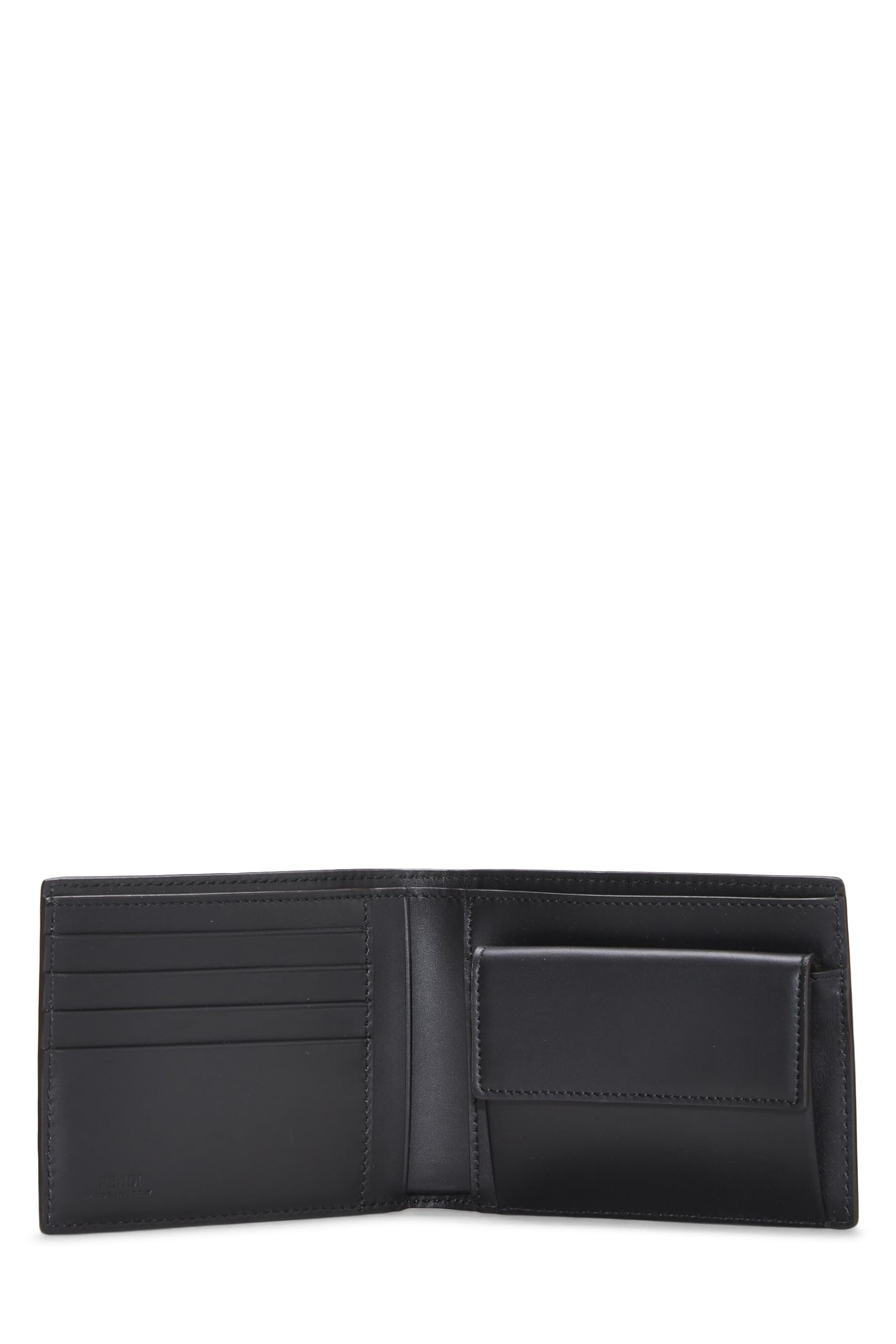 Fendi,  Yellow Zucchino Leather Bi-fold Wallet, Yellow