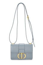 Dior,  Blue Calfskin 30 Montaigne Bag Micro, Grey