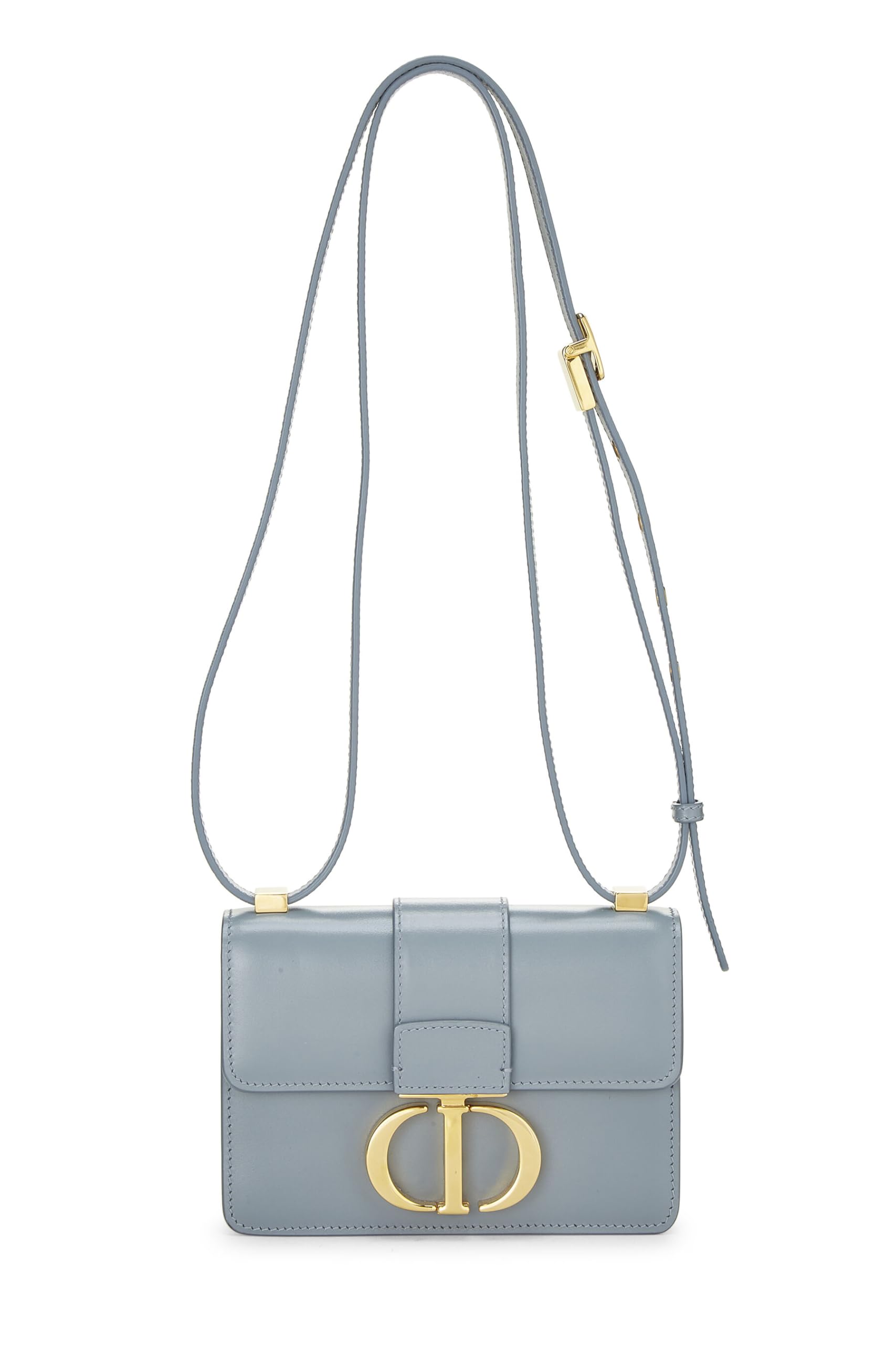Dior,  Blue Calfskin 30 Montaigne Bag Micro, Grey