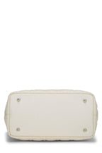 Dior,  White Cannage Coated Canvas Panarea Tote Small, White
