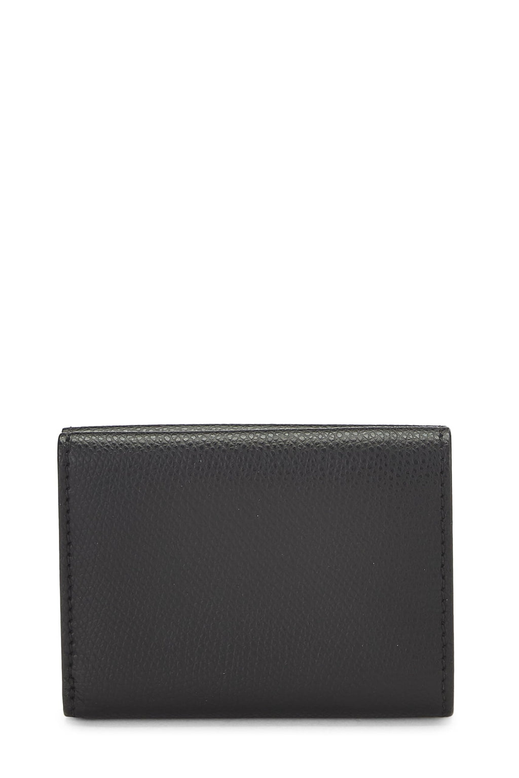Fendi,  Black Leather 'F is Fendi' Compact Wallet, Black