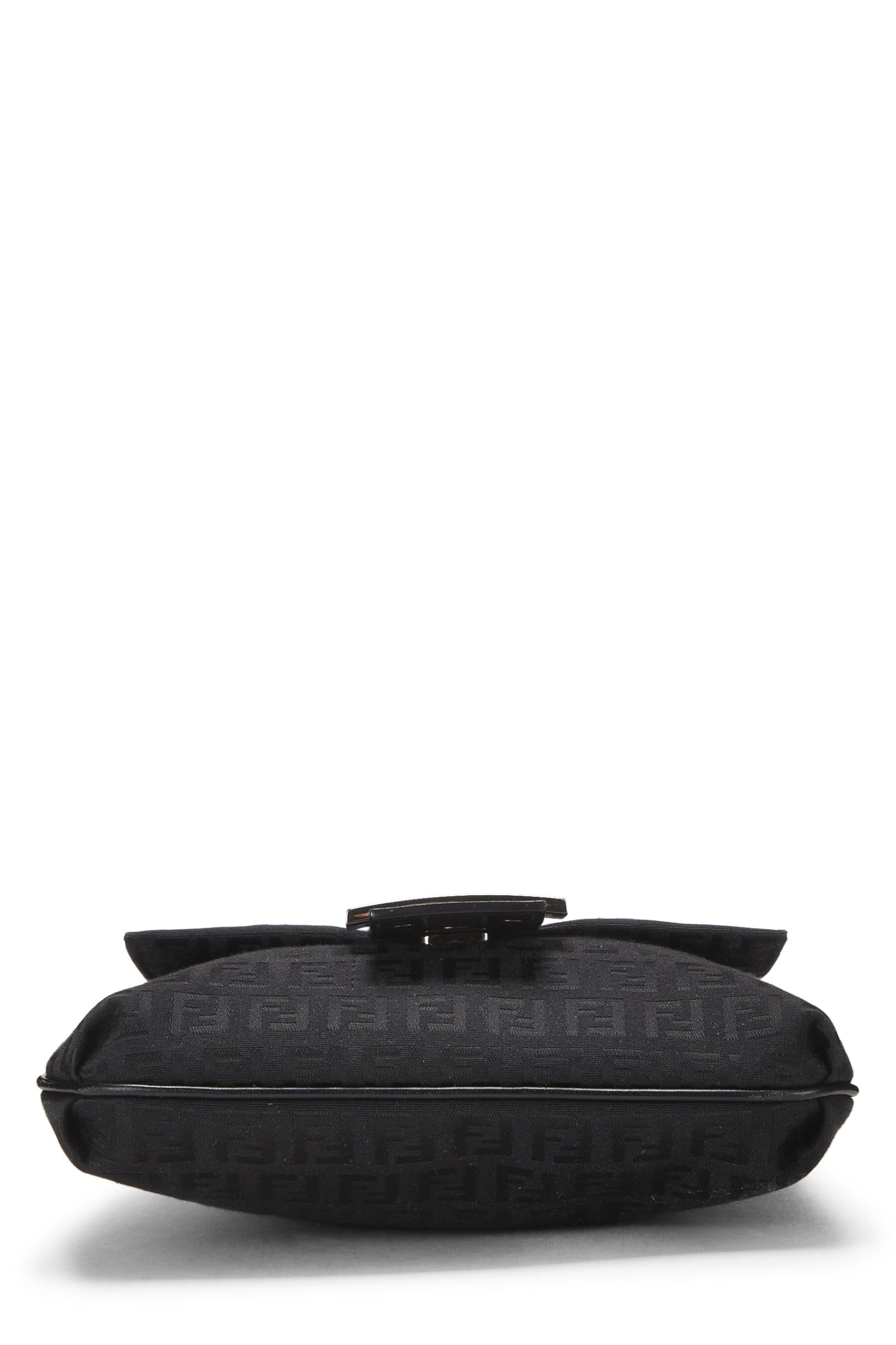 Fendi,  Black Zucchino Canvas Messenger Small, Black