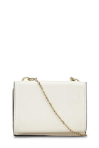 Fendi,  White Leather Roma Compact Chain Wallet, White