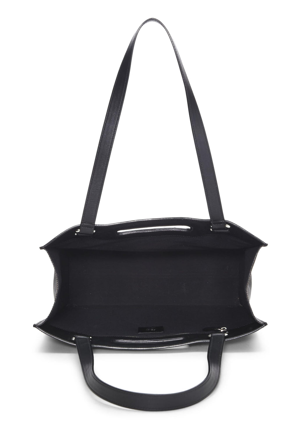 Fendi,  Brown Zucca Coated Canvas Tote, Black