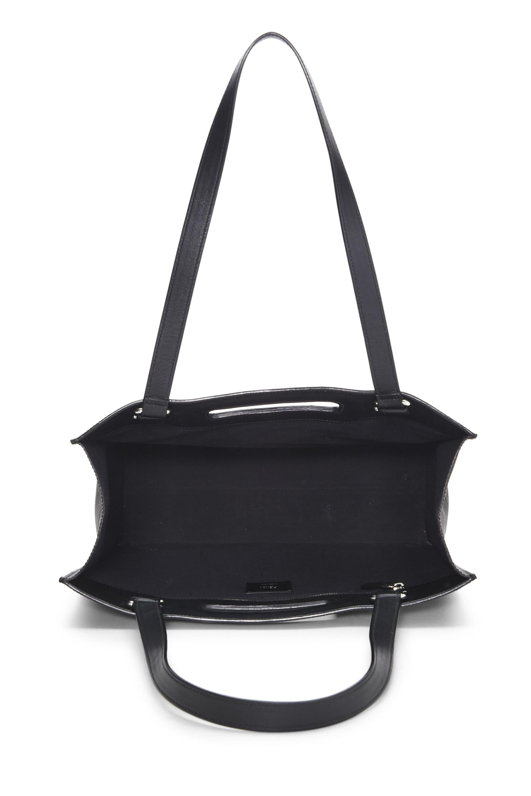 Fendi,  Brown Zucca Coated Canvas Tote, Black