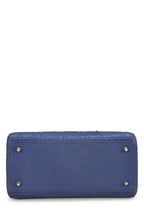 Dior,  Matte Blue Cannage Calfskin Lady Dior Medium, Blue